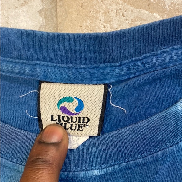 Vintage liquid blue Blue Tie-Dye New York Yankees T-Shirt - Picture 9 of 11